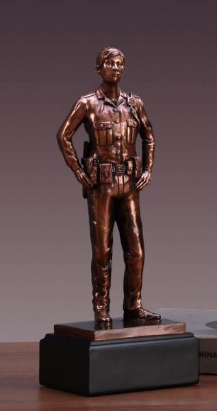 Police Officer Woman Sculpture Law Enforcement Female Figurine